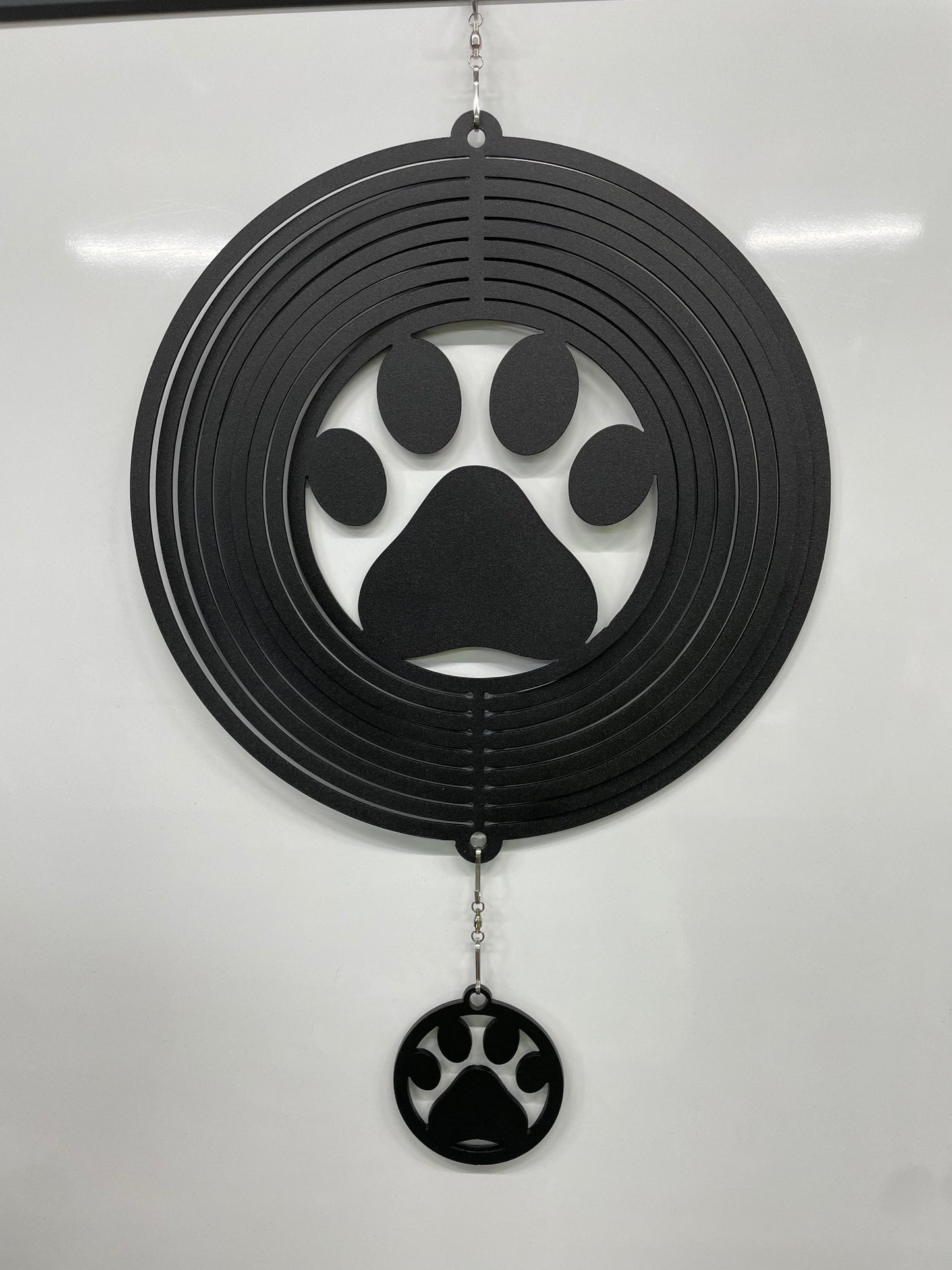 12 inch dog paw wind spinner