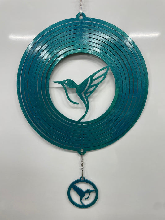 12 inch humming bird wind spinner